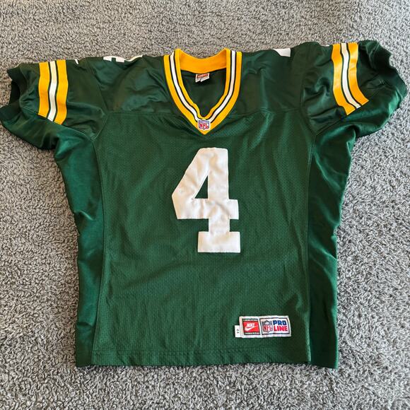 Vintage Nike 1997 Green Bay Packers Brett Favre NFL Pro LineJersey Mens 44 L